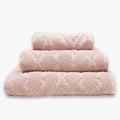 Allure Jacquard Bath Sheet 90 x 150cm, Pack of 2 Large Bath Towels, Turkish Plain Floral Textured Design, Supersoft, Washable, 100% Cotton (Blush Pink)