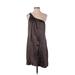 Charlotte Ronson Casual Dress - Mini Open Neckline Sleeveless: Brown Dresses - New - Women's Size Small