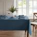 Ebern Designs Kapellen Solid Hemstitch Border Polyester 52 x 52 Square Tablecloth Polyester in Blue | 52 W x 52 D in | Wayfair