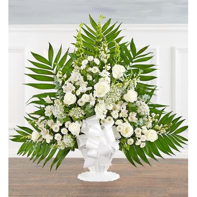 1-800-Flowers Sympathy Delivery Tranquility Floor Basket - All White Large