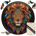 Puzzle 3D en bois de forme ronde avec animaux boîtes de puzzle secrètes jeux créatifs mandala