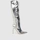 SIMMI jairo 6 knee high boots in silver