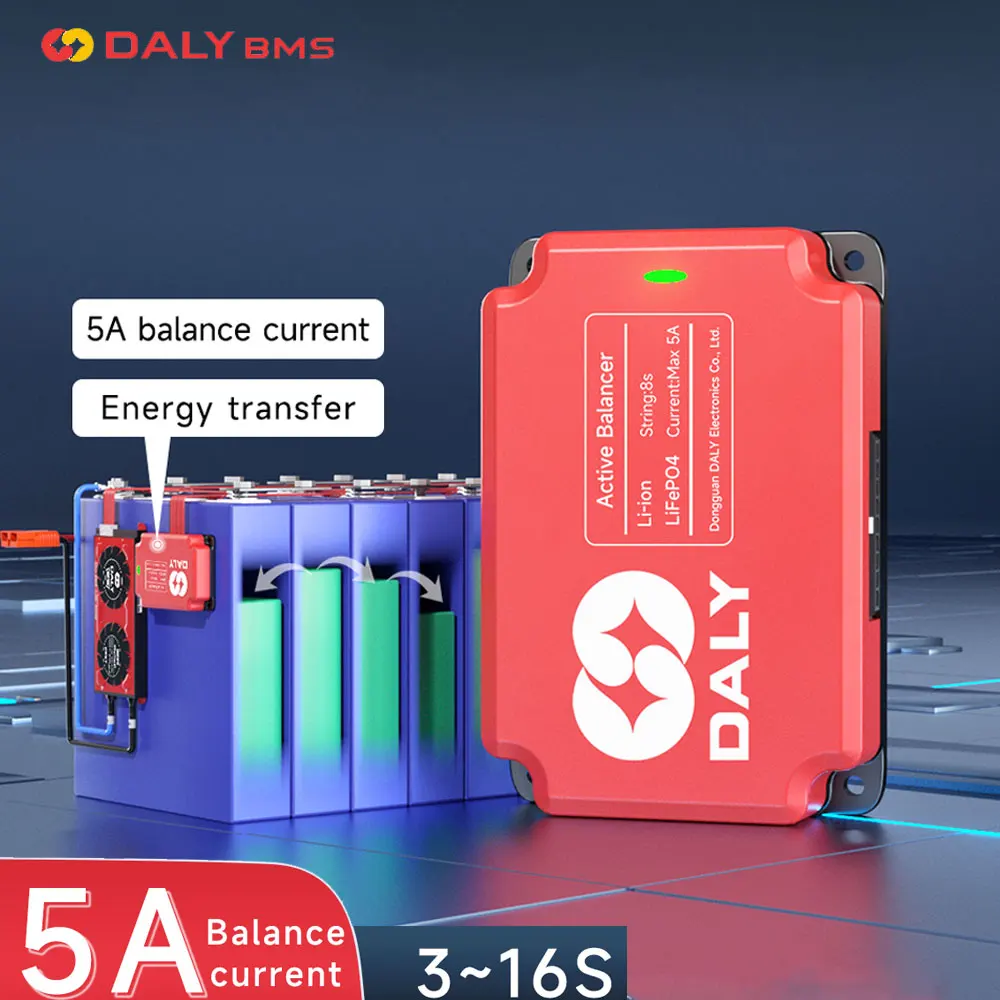 Daly BMS 5A Active Balancer Active Balancer Lifepo4 3S 4S 6S 7S 8S 12S 13S 14S 15S 16S für Batteriezubehör Lithiumbatterie Image