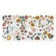 Stickers muraux grandes fleurs en vinyle mat multicolore