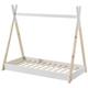 Lit enfant tipi en bois blanc 70x140