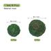 1 Set Moss Balls 12pcs 2.4" & 6pcs 3.1" Green Decorative Moss Balls