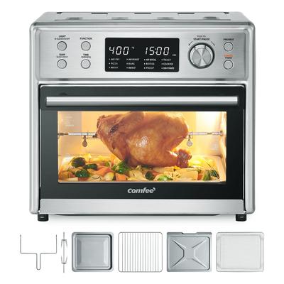 Toaster Oven Air Fryer Combo, Air Fryer Oven with Rotisserie, 6 Slice Toast, 2 Layer, Countertop Convection Toaster Oven