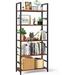 5 Tier Bookshelf - Tall Book Shelf Modern Bookcase for CDs/Movies/Books