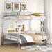 Modern Classic Metal Bunk Bed, Heavy Duty Metal Bunk Bed Frame with Ladder and Guardlails, Save Space/Split Into 2 Beds