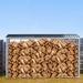 Galvanized Steel Firewood Storage Log Rack with Roof