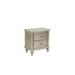 Nightstand a 2-Panel Design and Carved Accents,2 Drawers & Nickel Hardware Modern Side Table，Suitable for Bedroom Living Rooms
