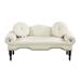 Velvet Upholstered Loveseat Sofa Bedside Entryway Bench with 2 Pillows, 2 Seater Couch Settee for Living Room, Bedroom, Beige