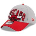 Men's New Era Gray/Red Chicago Bulls Tip-Off Two-Tone 39THIRTY Flex Hat