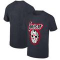 Men's Ripple Junction Jason Voorhees Heather Charcoal/Red Friday the 13th Airbrushed Mask Graphic T-Shirt
