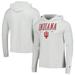 Men's League Collegiate Wear Ash Indiana Hoosiers Team Stack Tumble Long Sleeve Hooded T-Shirt