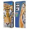 Head Case Designs Officially Licensed Aimee Stewart Animals Tiger Lily Leather Book Wallet Case Cover Compatible with Samsung Galaxy S21 Ultra 5G