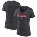 Women's Fanatics Branded Heather Charcoal Arizona Diamondbacks 2023 National League Champions Locker Room Plus Size V-Neck T-Shirt