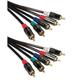 100 ft. HDTV 5RCA Premium Component Audio & Video Combo Cable Kit - Smoke - 100 ft.