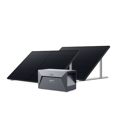 Anker SOLIX Balkonkraftwerk mit Speicher 820Wp Solarmodul mit Bodenhalterungen