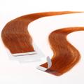 hair2heart - Tape Extensions Echthaar #8/43 Hellblond Rot-Gold Haarextensions Braun Damen