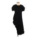 Narciso Rodriguez Casual Dress - Midi High Neck Short sleeves: Black Solid Dresses - Women's Size 38