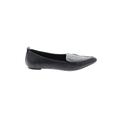 Apt. 9 Flats: Loafers Chunky Heel Casual Black Print Shoes - Women's Size 7 - Almond Toe