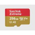 SanDisk Extreme microSDXC card 256 GB Class 10, UHS-I, v30 Video Speed Class shockproof, Waterproof