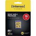 Intenso Premium SDHC card 16 GB Class 10, UHS-I