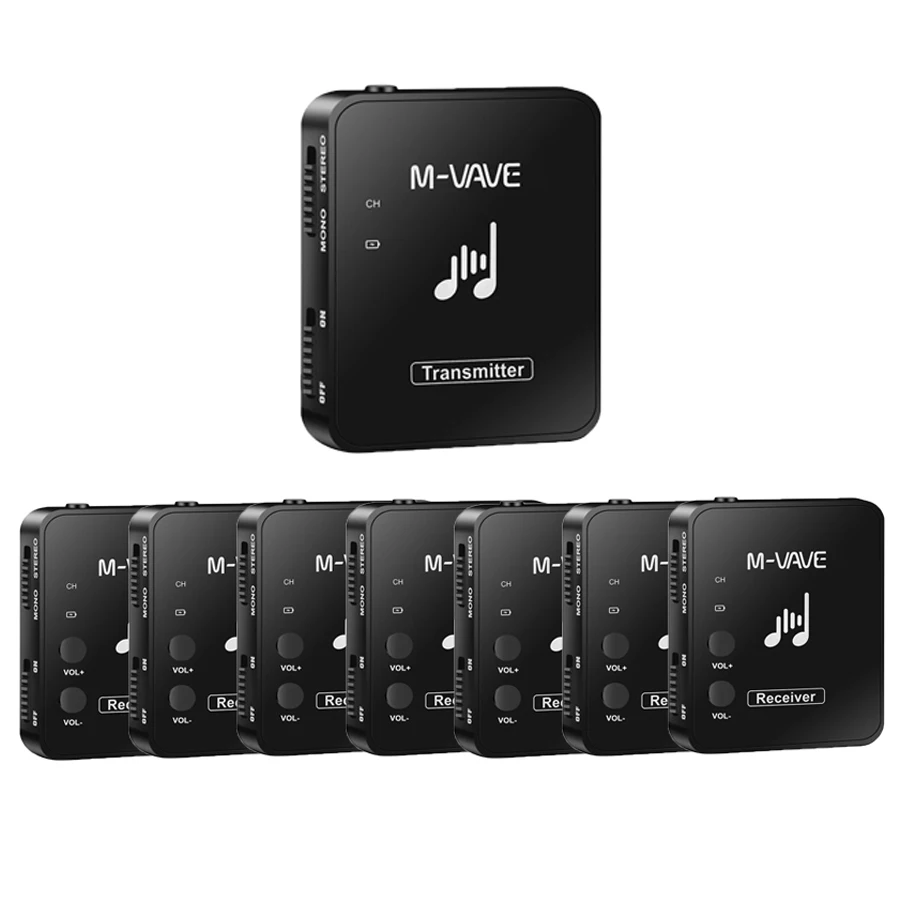 M-Wave Wp-10 2.4G Wireless auricolare Monitor cuffie sistema Wireless auricolare Stage Audio trasmettitore ricevitore per Stereo M8