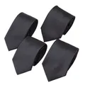 New Mens Tie 8cm 7cm 6cm Classic Black Slim cravatte per uomo accessori cravatte festa nuziale abito