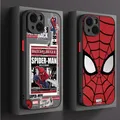 Custodia per telefono Marvel Spider Man per Apple iPhone 15 SE 7 6S Plus XS X XR 13 Pro Max 12 Mini 8 14 Plus 11 13 Custodia morbida Funda
