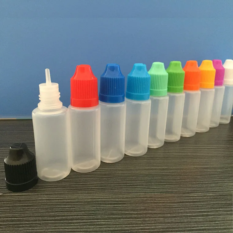 5 pezzi 3 ml 5 ml 10 ml 15 ml 20 ml 30 ml 50 ml 100 ml 120 ml LDPE bottiglia contagocce in plastica tappo rimovibile contenitore di riempimento liquido