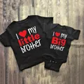 Camicie abbinate camicie Sibling Set di 2 I Love My Big Brother Little Brother camicie abbinate