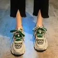 Sneakers con plateau da donna 2023 nuove scarpe vecchie con suola spessa Running Cross Strap
