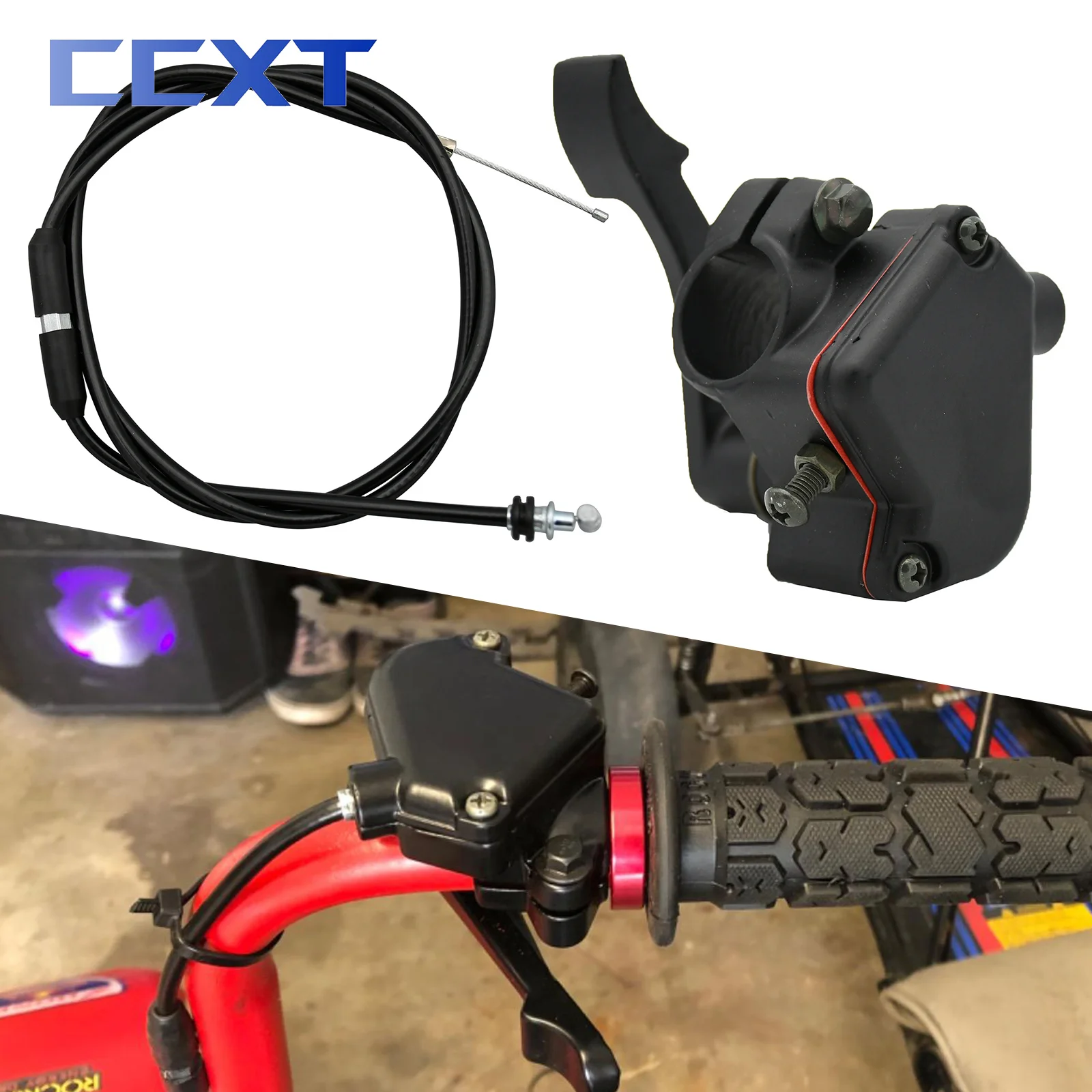 Moto ATV 22 millimetri Leva Dell'acceleratore Pollice Controller Acceleratore Cavo Dell'acceleratore Montaggio Per 50cc-150cc Quad Dirt Bike Universale