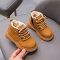 2022 stivali autunno inverno per bambini scarpe in pelle addensare scarpe da neve da ragazza calde