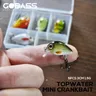 Gobbass 5pcs Mini Fish Bass Fishing Lure Set 3cm 1.5g Mini esche artificiali Topwater Crank Wobblers