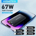 Caricabatterie ASOMETECH 67W GaN caricabatterie Ultra sottile Quick Charge QC3.0 PD PPS Mini USB