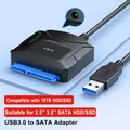 Adattatore cavo SATA a USB 3.0 per disco rigido SSD HDD esterno da 2,5 3,5 pollici Adattatore SATA Convertitore cavo USB 3.0 a SATA III 3 0