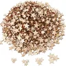 100-500 pezzi Mini stelle in legno fette di stelle in legno vuote stella di natale stella di legno