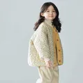 Ragazze moda cappotto bambino inverno imbottito giacca trapuntata bambini ragazze manica lunga