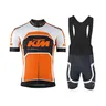 KTM Bicycles Cycling Jersey Set MTB Mens Cycling Maillot Summer Cycle t-shirt pantaloncini con