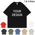 T-shirt oversize 100% cotone Logo personalizzato Casual uomo e donna Design personalità stampa