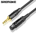 DREMAKE Jack 3.5mm cavo Mini XLR da 1/8 a 3 Pin TRS cavo adattatore Audio Stereo da 1/8 pollici Aux