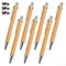 10/30/50 pezzi set penna a sfera in legno di bambù punta da 1.0mm blu inchiostro nero ufficio scuola scrittura cancelleria penna a sfera firma aziendale