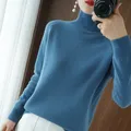 Maglione dolcevita donna 2023 autunno inverno spesso caldo maglieria moda coreana pullover donna