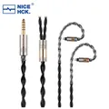 NiceHCK BlackCat cavo di aggiornamento per auricolari HIFI imbevuto di olio in lega di zinco 3.5/2.5/4.4mm MMCX/0.78mm 2pin per F1 Dioko Kai D13