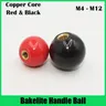 2 pezzi nucleo di rame nero rosso/nucleo di bachelite/nucleo di ferro manopola leva a sfera