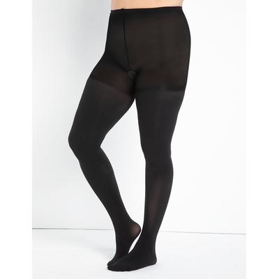 Plus Size Women's Premium Opaque Tights by ELOQUII in Black (Size 14/16)