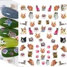 3D Lovely Corgi/Cat Cartoon Nail Art Sticker 8*10cm Bear Corgi Shiba Inu decalcomanie per unghie fai